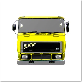 ERF E6 1980s classic heavy lorry yellow Posters and Art